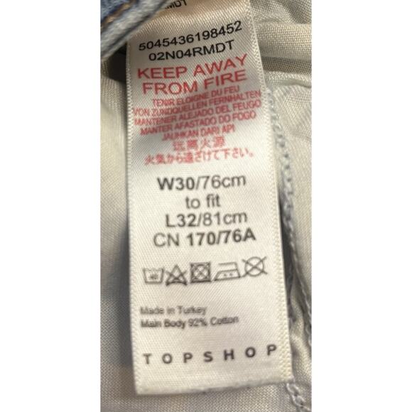 Top shop Moto Jamie Jeans Size 30 Medium Wash Ankle Length - Picture 6 of 7